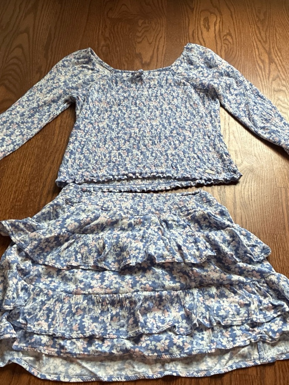 Limited Too Blue Floral Two-Piece Matching Set